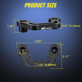 Nilight bracket beside factory hood bolt illustrating no-drill installation and reuse of stock hardware