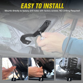 Nilight bracket holding a 4-inch LED pod demonstrating secure, aligned installation