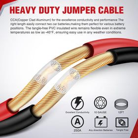 Nilight coiled 12ft cables highlighting length and tangle‑free storage for convenience