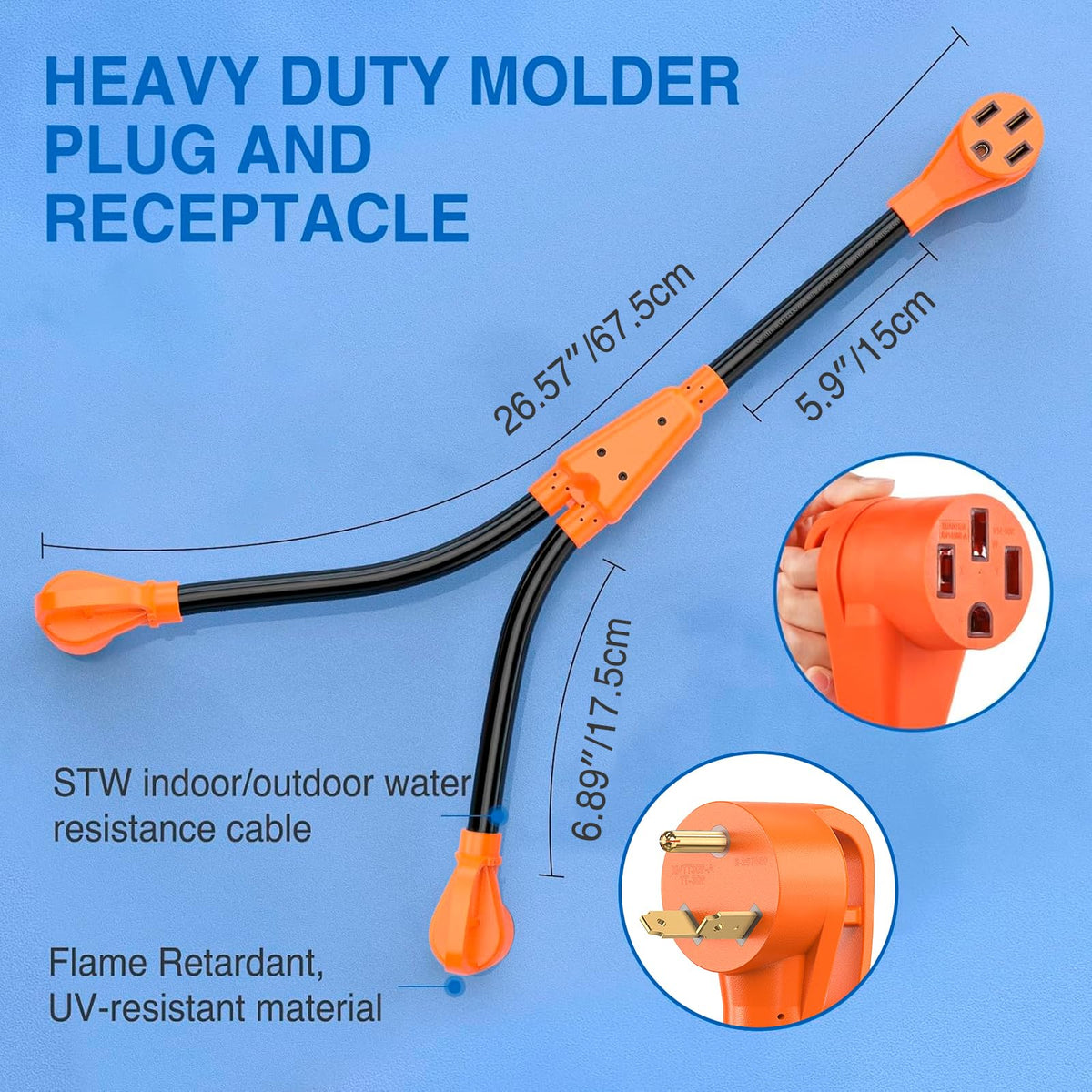 Nilight cable length overview illustrating compact, storable size benefit