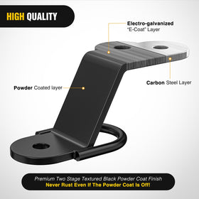 Nilight clevis hole detail showing 5/8-inch pin compatibility benefit