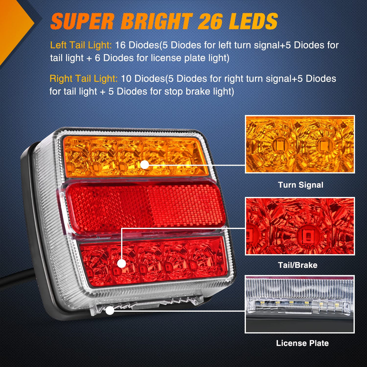 Nilight close-up of LEDs and diodes illustrating clear visibility and efficiency