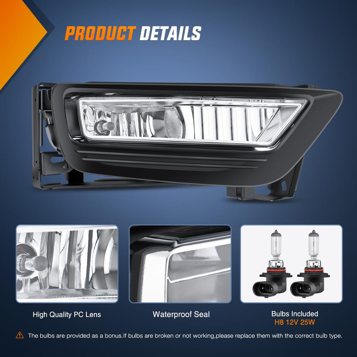 Nilight close-up of clear glass lens highlighting high transmittance and long-lasting clarity