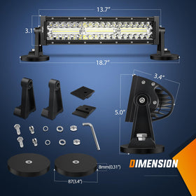 Nilight close-up of the 96 LED array and reflector cups for efficient brightness