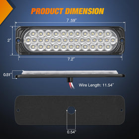 Nilight close-up of 36 LEDs displaying crisp array for improved visibility