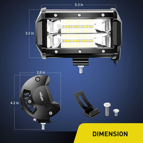 Nilight close-up of LED chips and reflector offering even wide-area illumination