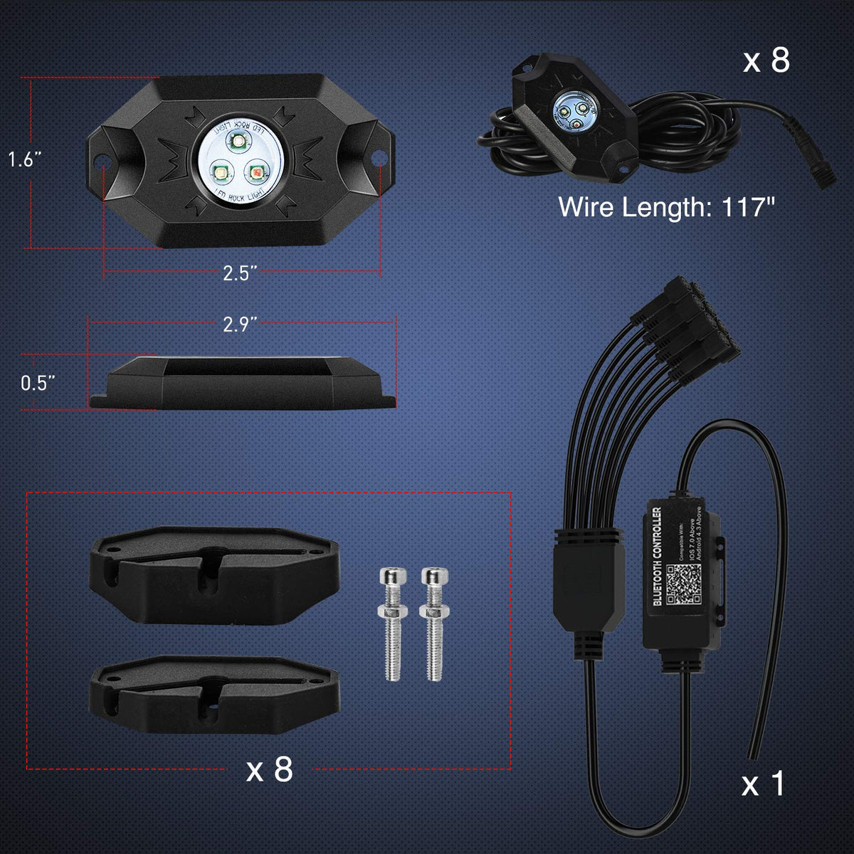 Nilight close-up of LED chip and aluminum housing highlighting rugged construction