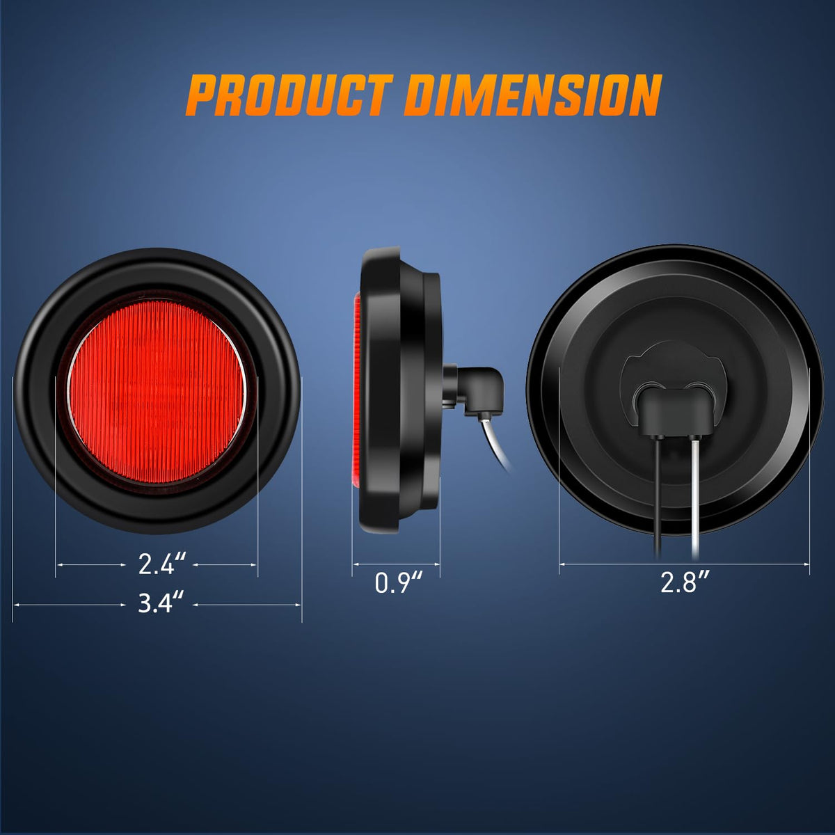 Nilight close-up of 13 SMD LEDs and reflective lens highlighting bright output