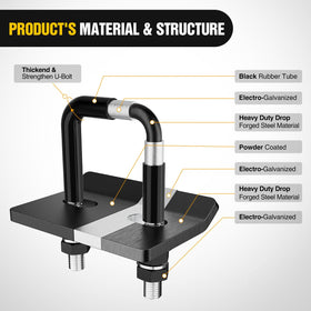 Nilight close-up U-bolt with rubber sleeve protecting finish and reducing noise