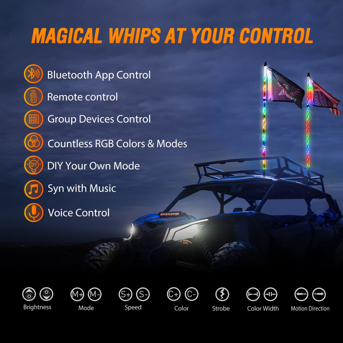 Nilight close-up of spiral 360° LEDs showing color depth and texture for visibility