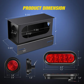 Nilight close-up of 6 inch oval LED lens highlighting bright visibility benefit