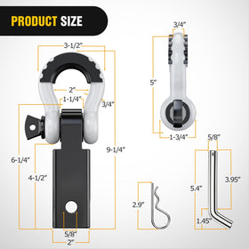 Nilight close-up of 3/4-inch D-ring shackle highlighting strength and corrosion resistance