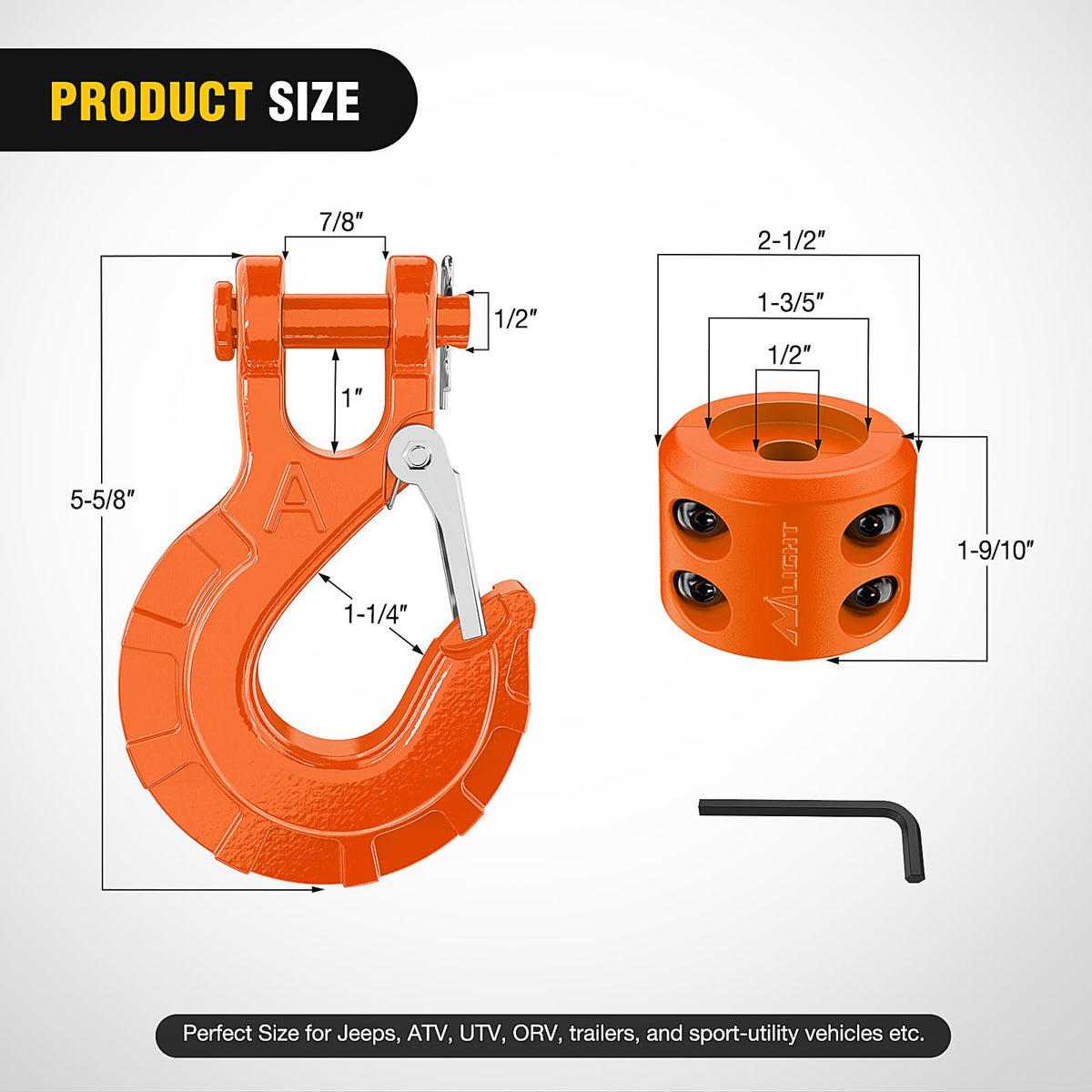 Nilight forged steel hook close-up showing strong Grade 70 construction