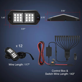 Nilight close-up of the 18-LED array and wide-angle PC lens for even illumination