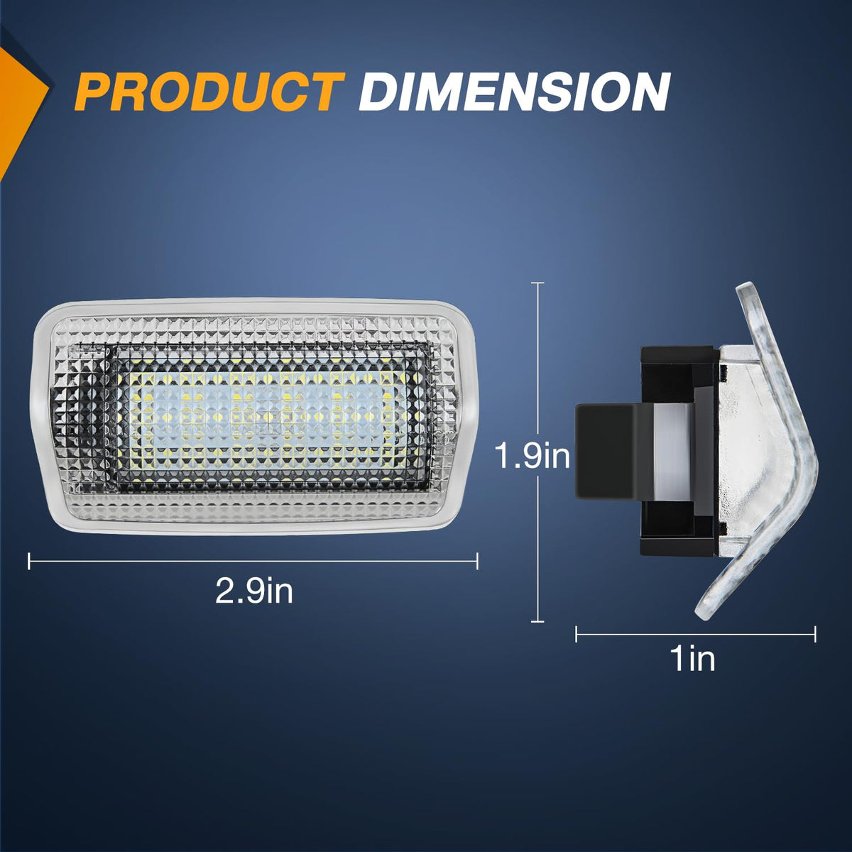 Nilight close-up of SMD LED chips and ABS lens for brighter, durable illumination