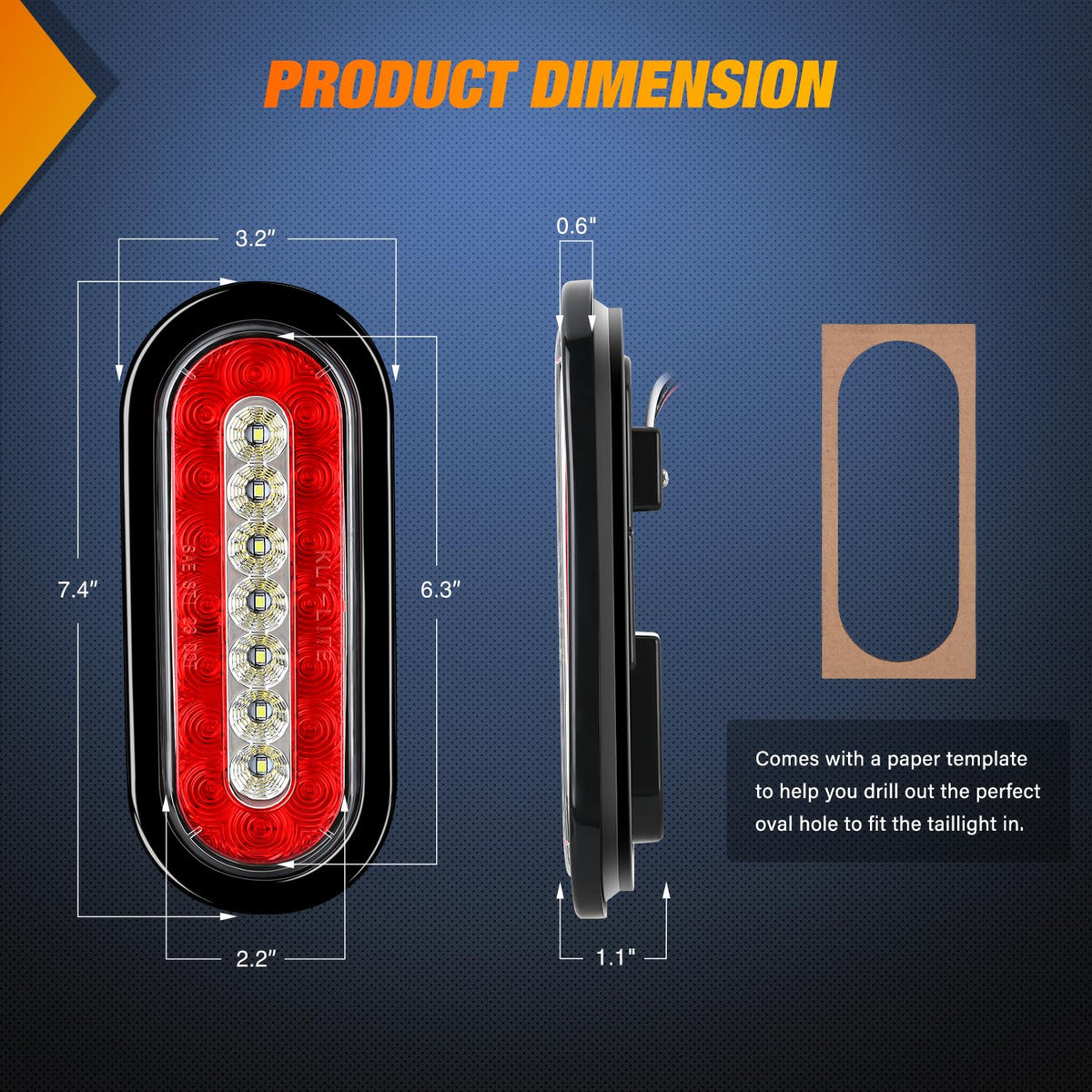 Nilight close-up of polycarbonate lens and 23 LED array for improved light reflection