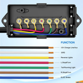 Nilight molded 7-pin plug close-up highlighting durable copper blade contacts