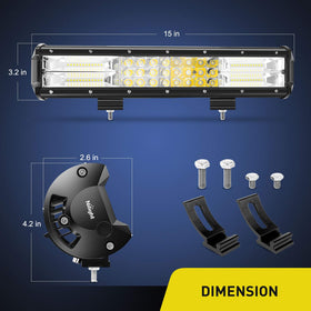 Nilight close-up of nested reflector cups and triple-row LEDs for efficient light focus