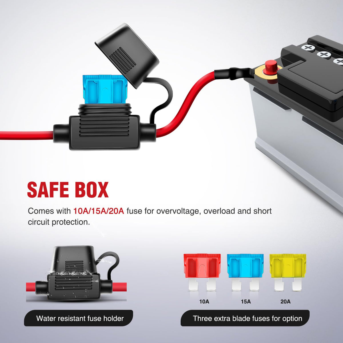 Nilight close-up of rocker switch with red and green lights for quick status checks