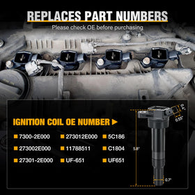 Nilight ignition coils installed on engine illustrating restored smooth performance