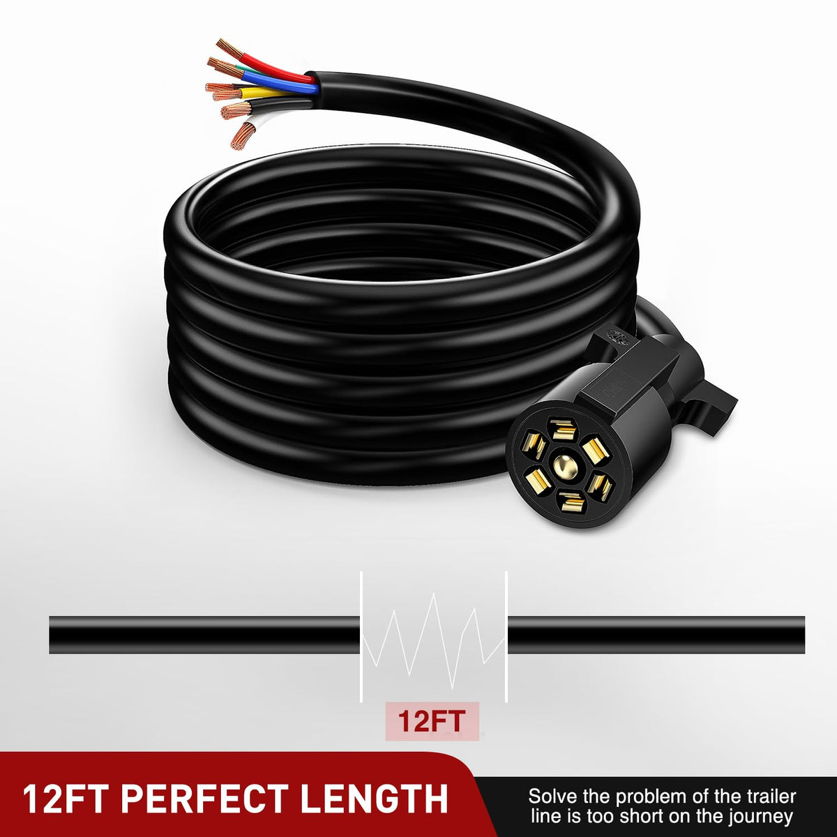 Nilight color-coded wires fanned out for easy identification and installation