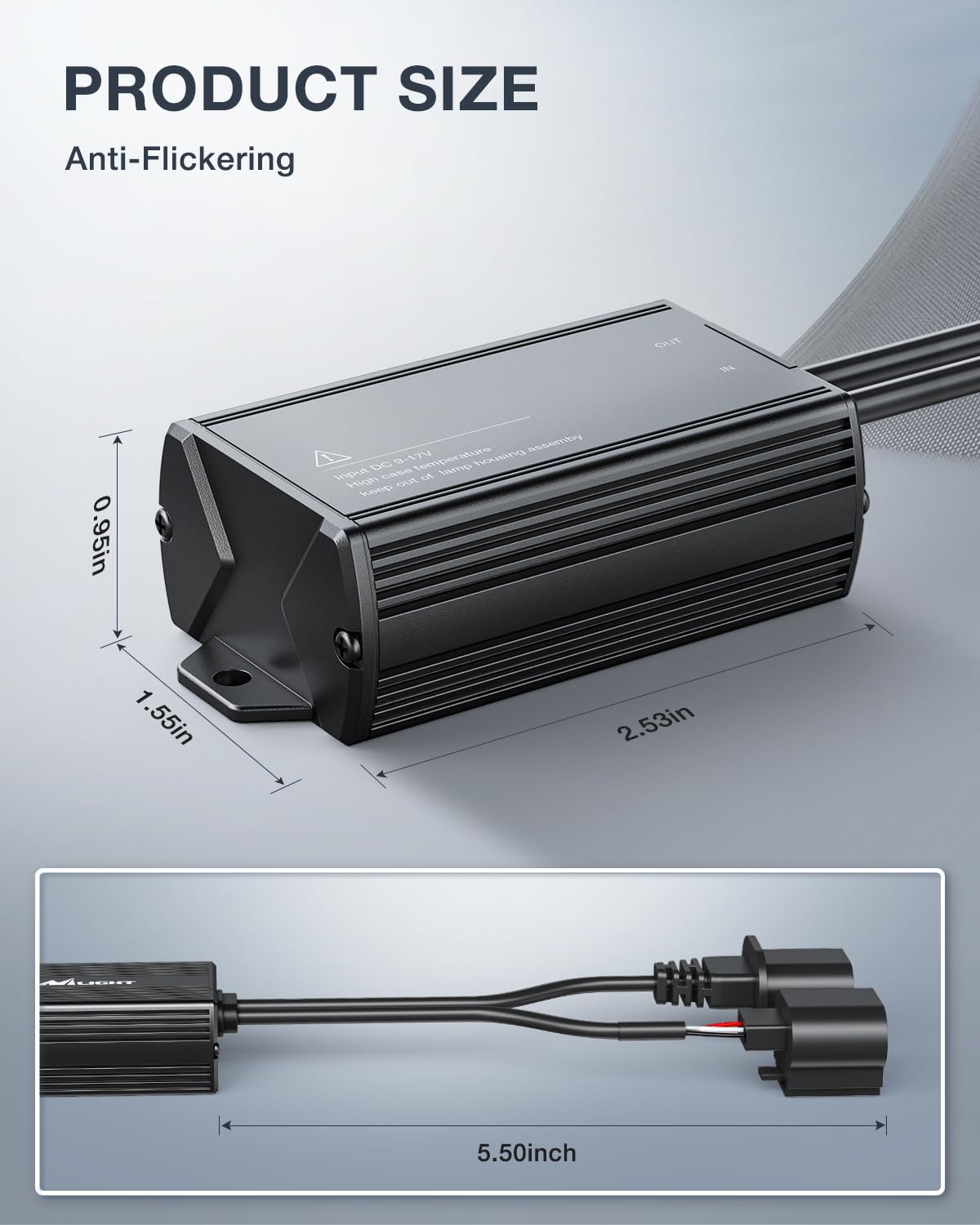 Nilight connector plug detail displaying H13/9008 fit and secure connection