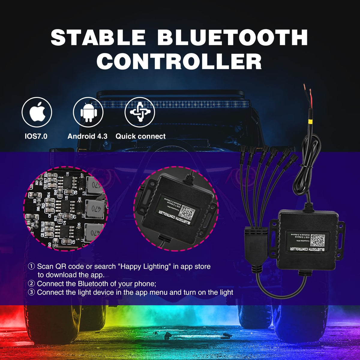 Nilight compact controller box with wiring illustrating simple plug-and-play convenience