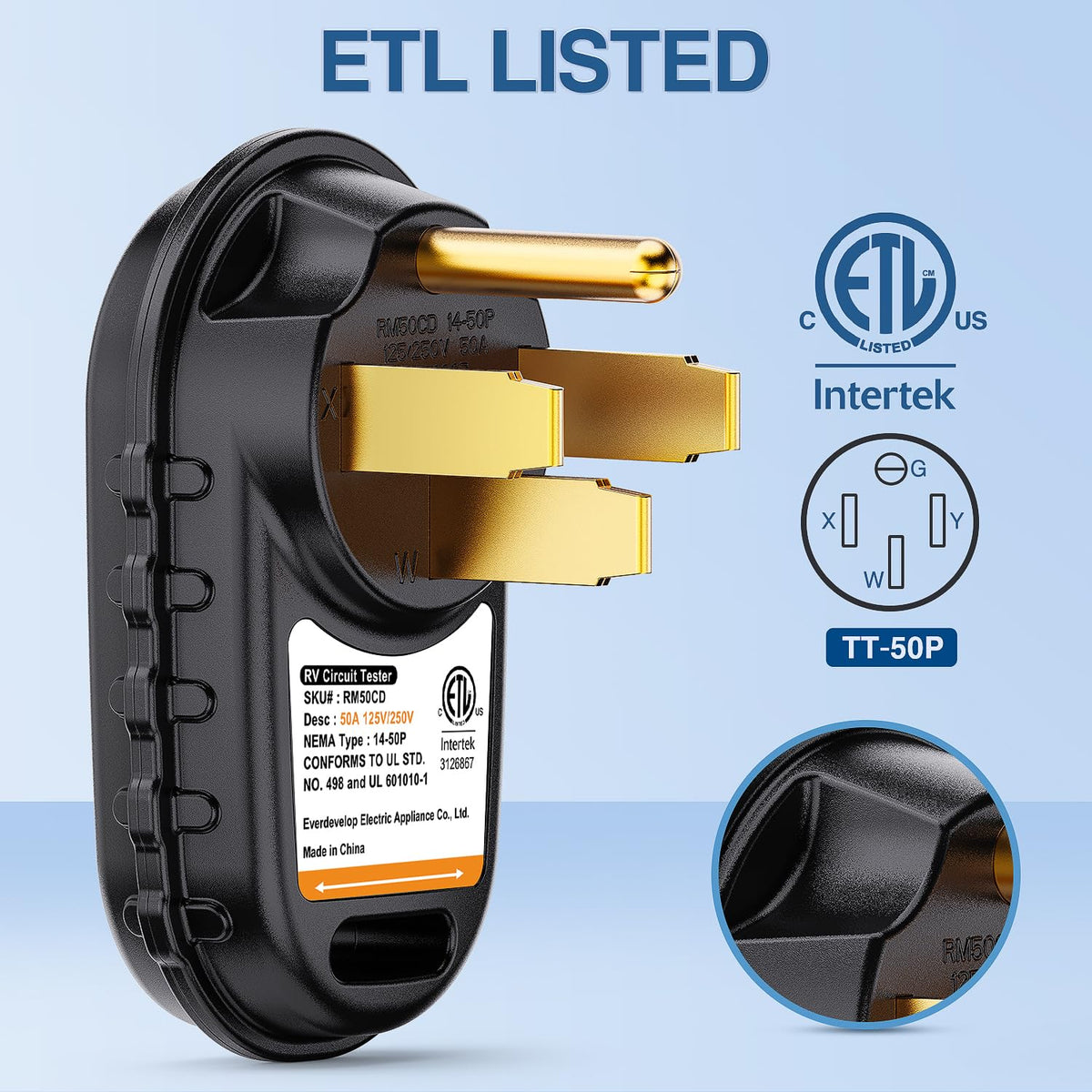 Nilight copper prongs and ABS sheath highlighting durable construction and conductivity