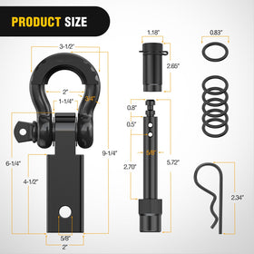 Nilight close-up of 3/4" D-ring shackle showing heavy-duty forged strength