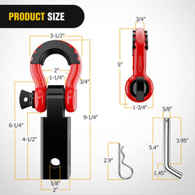 Nilight 3/4" D-ring closeup showing powder-coated shackle and corrosion protection