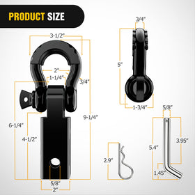 Nilight close-up of 3/4-inch D-ring shackle highlighting corrosion-resistant finish and durability