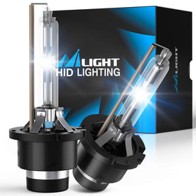 Nilight D2S front view showing clean diamond-white beam for improved visibility