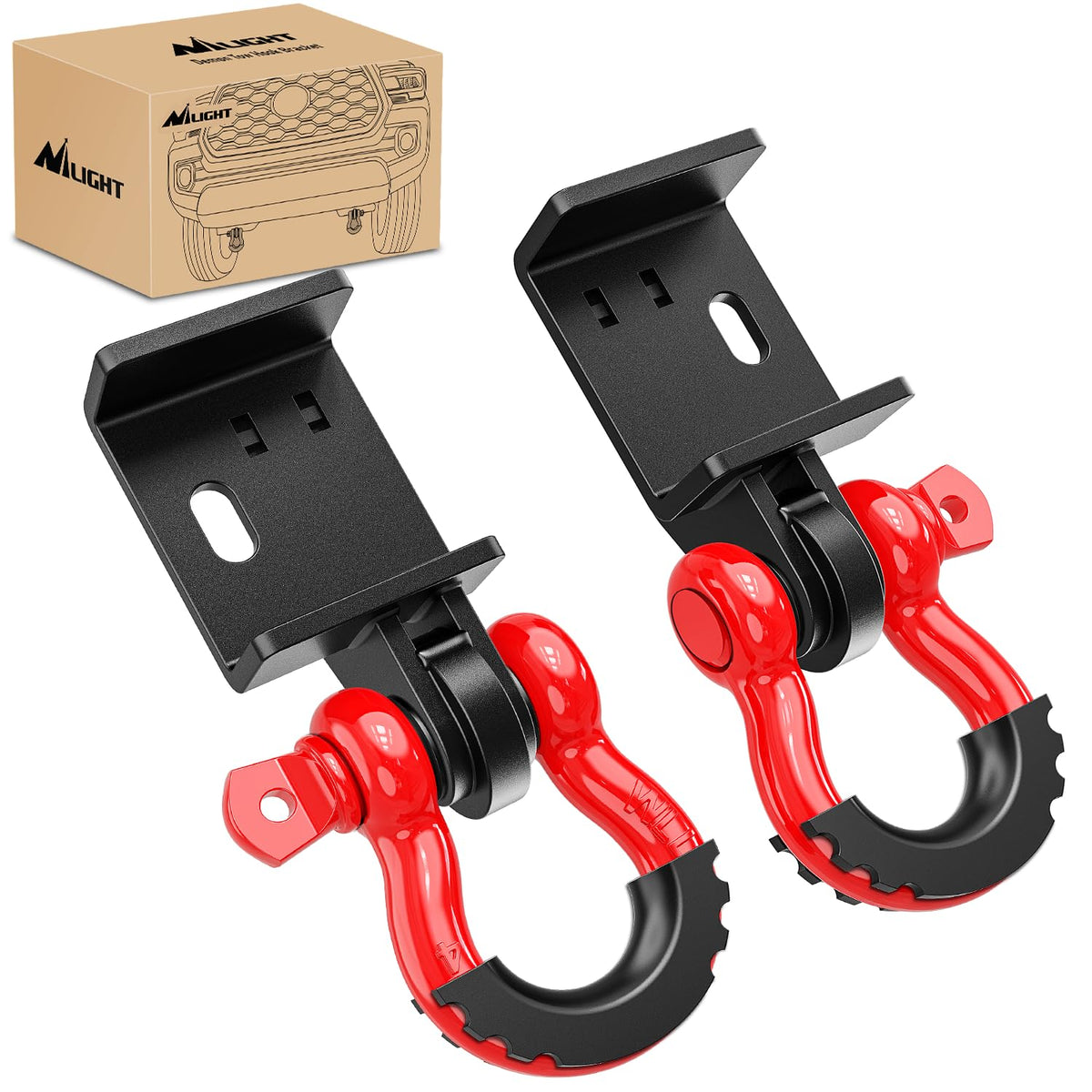 Nilight Demon front brackets front view showing robust recovery points and improved strength