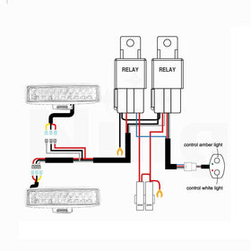 Nilight wiring diagram graphic showing relay, fuse and switch routing for correct setup