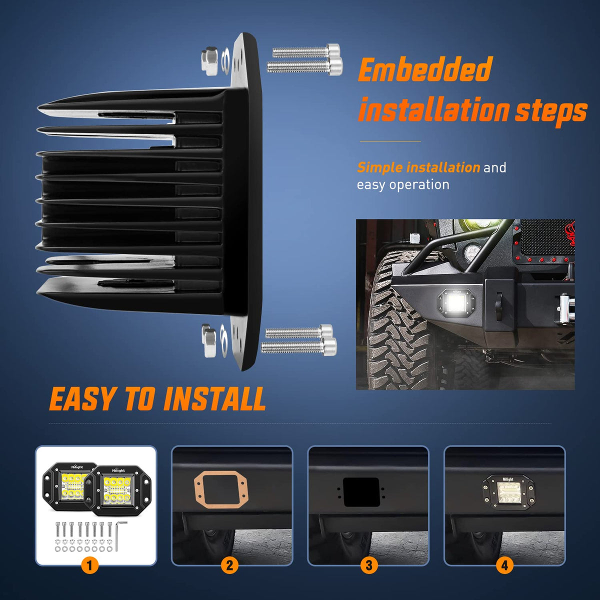 Nilight next to a coin demonstrating size and easy-fit installation benefit