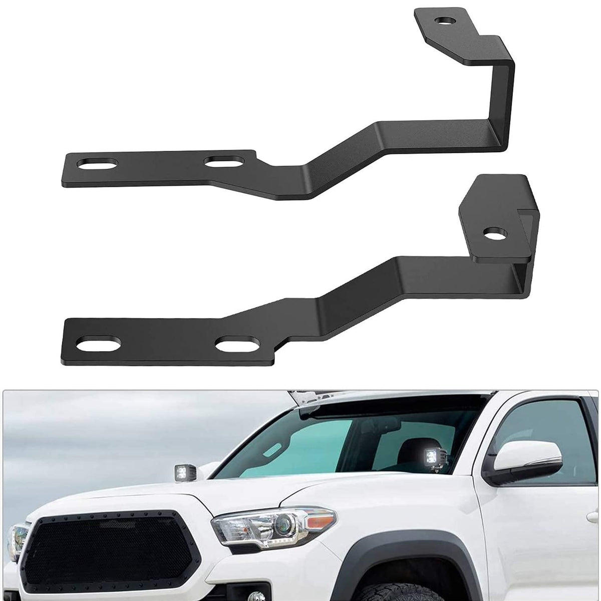 Nilight bracket front view showing fitment and sturdy mount benefit