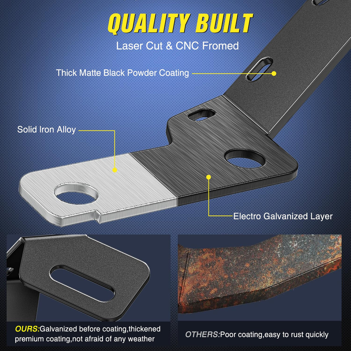 Nilight driver side bracket mounted on Tundra enabling no-drill installation