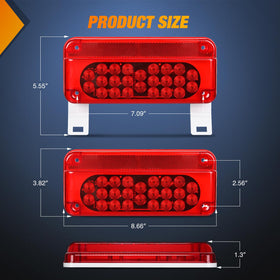 Nilight driver side LED layout highlighting brake and license lights for safety