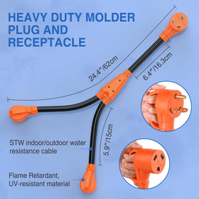 Nilight dual TT-30R sockets image showing two 30A outlets for sharing shore power