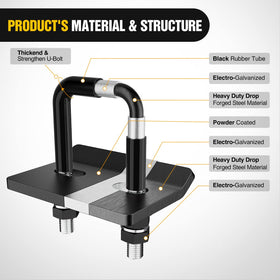 Nilight included nuts, bolts, U-bolt and tightening plate demonstrating easy installation