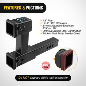 Nilight extender mounted on truck demonstrating raised accessory clearance benefit