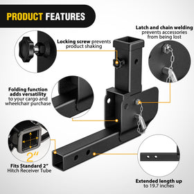 Nilight extender with wheelchair carrier attached demonstrating safe transit fit
