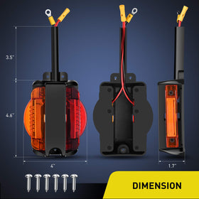 Nilight rear view showing red-facing LEDs and secure mounting for safer trailing visibility