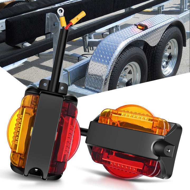 Nilight front view showing amber forward LEDs and clear housing for improved visibility
