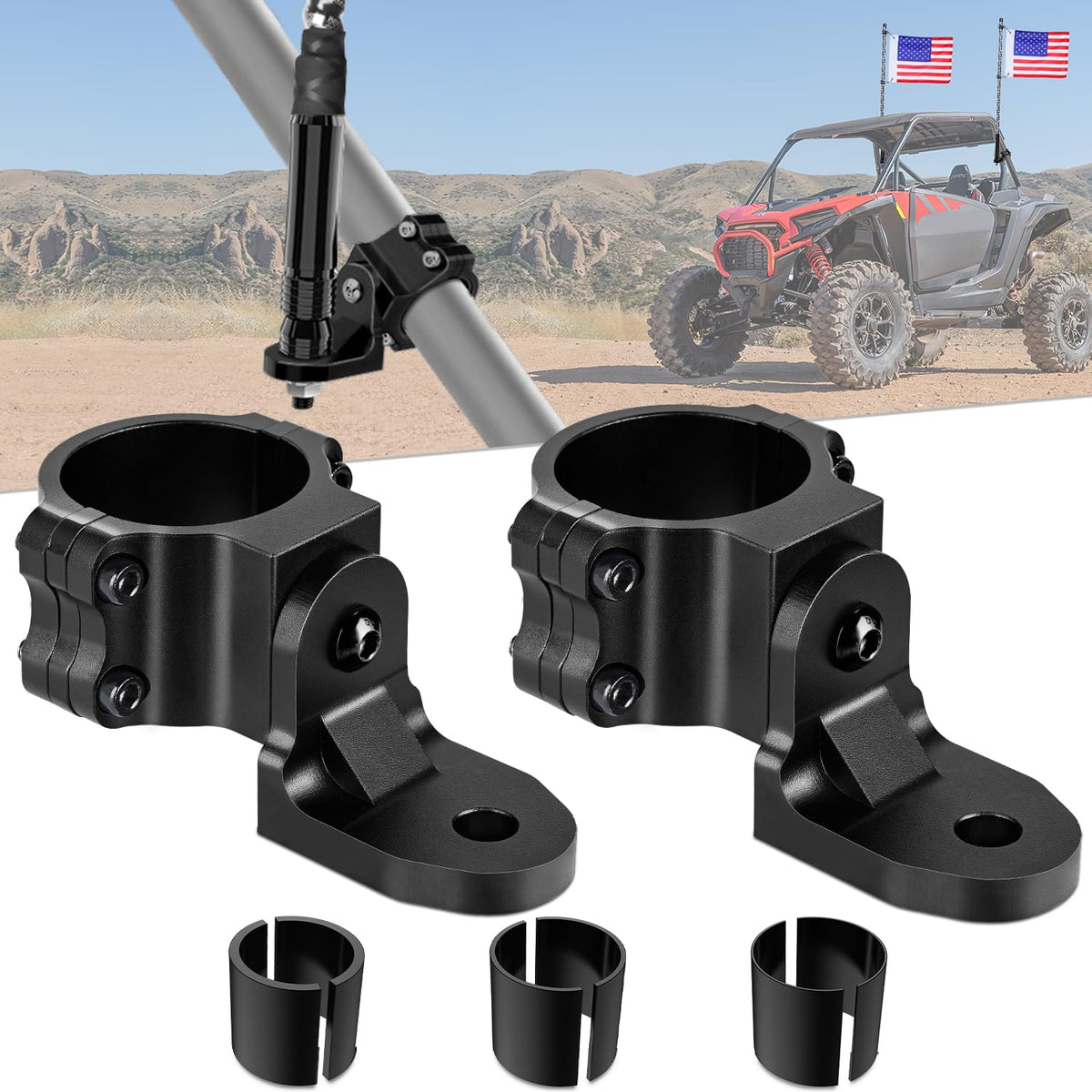 Nilight mount front view showing sturdy clamp and secure fit benefit