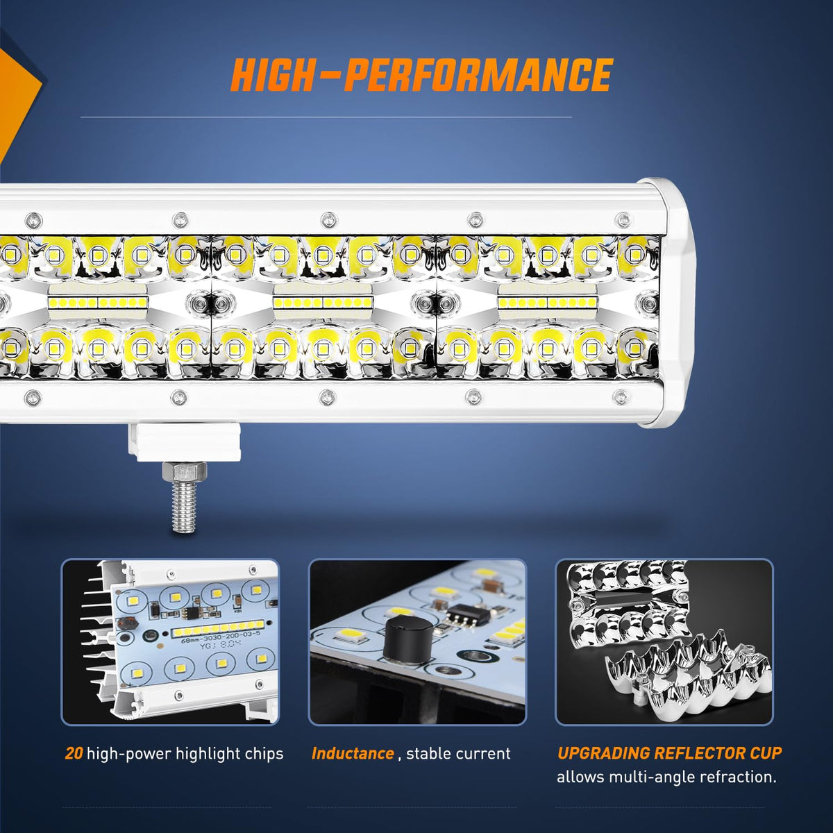 Nilight flood beam illuminating water for broad area visibility and safety