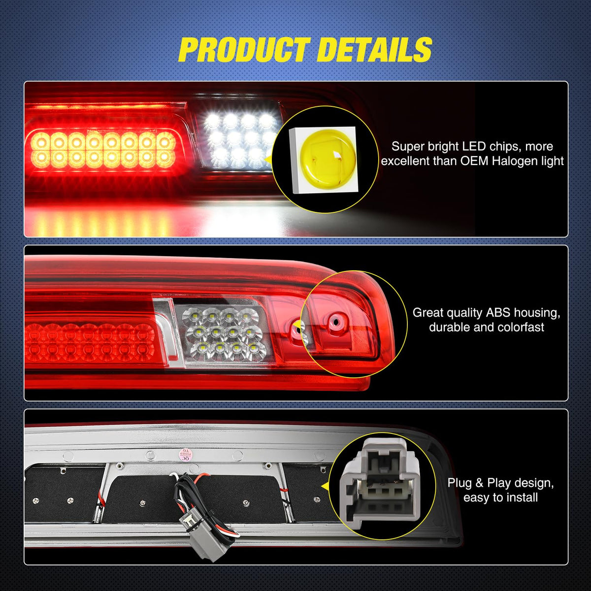 Nilight foam gasket detail demonstrating seal and waterproof protection benefit