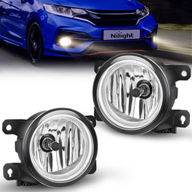 Nilight fog lights front assembly installed showing clean fit and improved safety