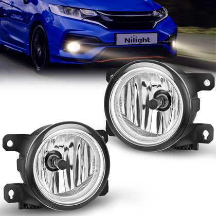 Nilight fog lights front assembly installed showing clean fit and improved safety