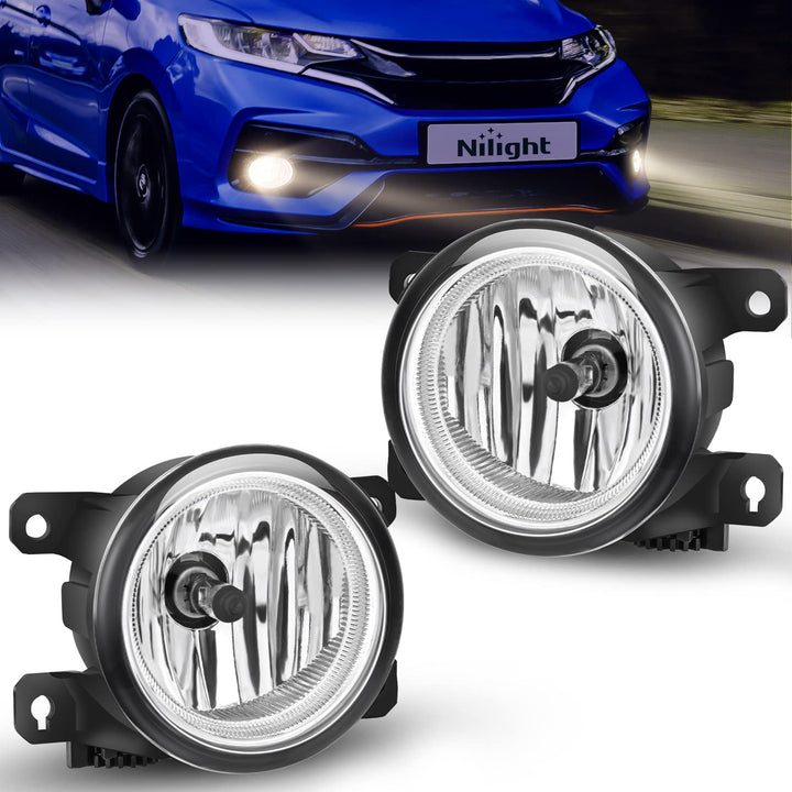 Nilight fog lights front assembly installed showing clean fit and improved safety